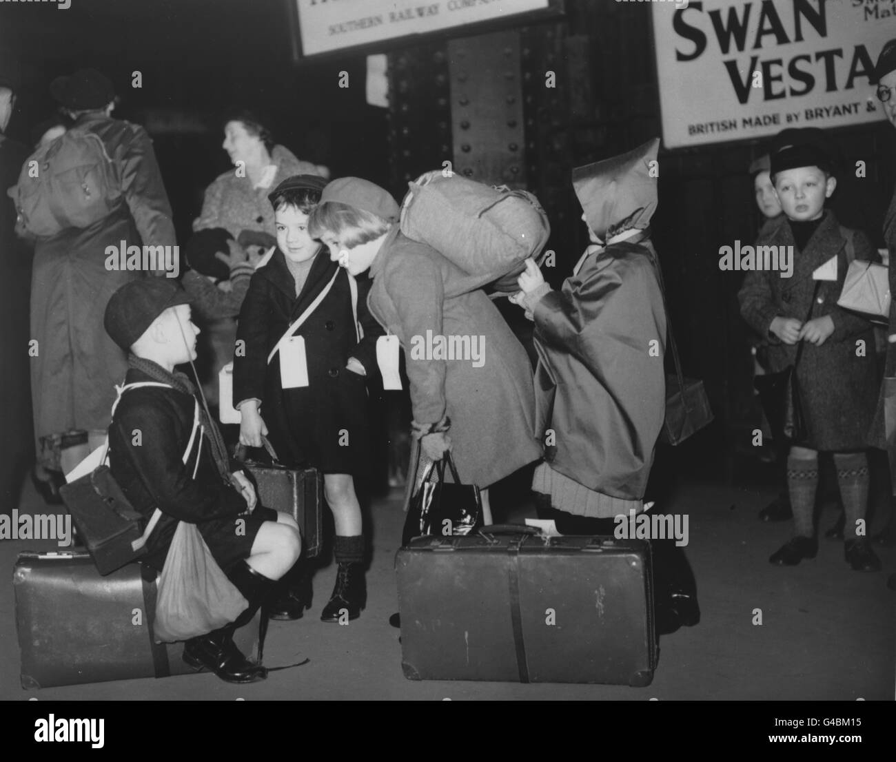 Second World War - Evacuees - London Stock Photo