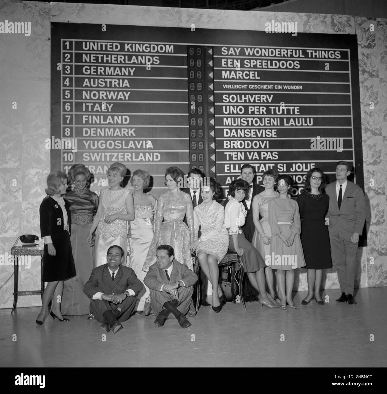 Entertainment - Eurovision Song Contest 1963 - BBC Television Centre, London Stock Photo
