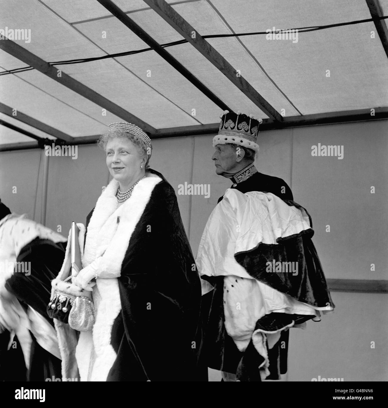 Viscount and Viscountess Jowitt at the Coronation of Queen Elizabeth II at Westminster Abbey