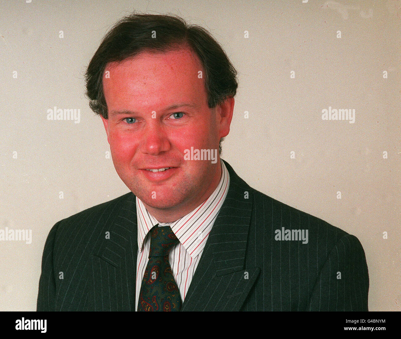 PA NEWS PHOTO APRIL 1992 CHARLES HENDRY CONSERVATIVE MP FOR HIGH PEAK Stock Photo