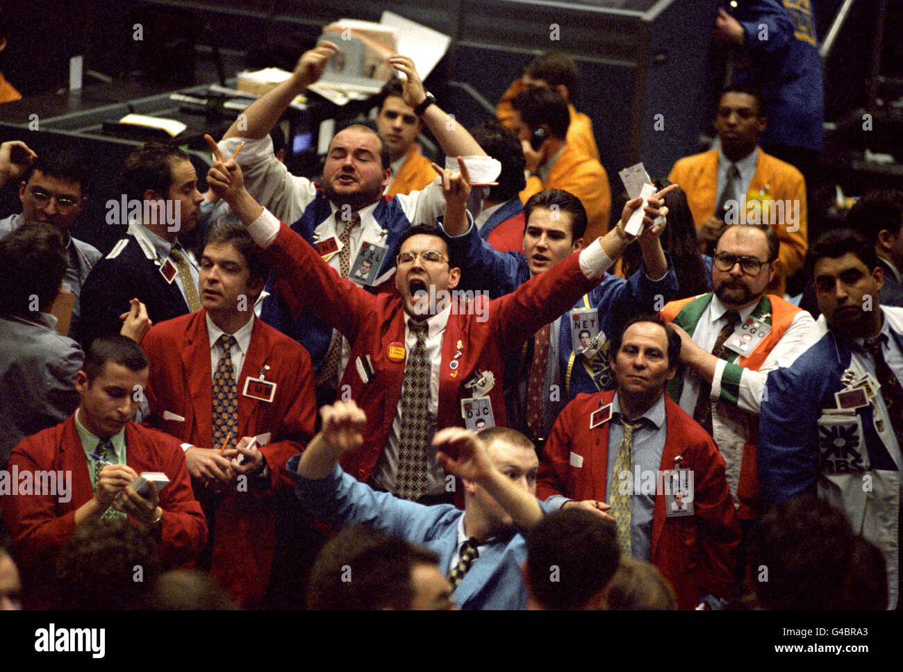 Finance and Economy - The London International Financial Futures and Options Exchange - 1995 Stock Photo