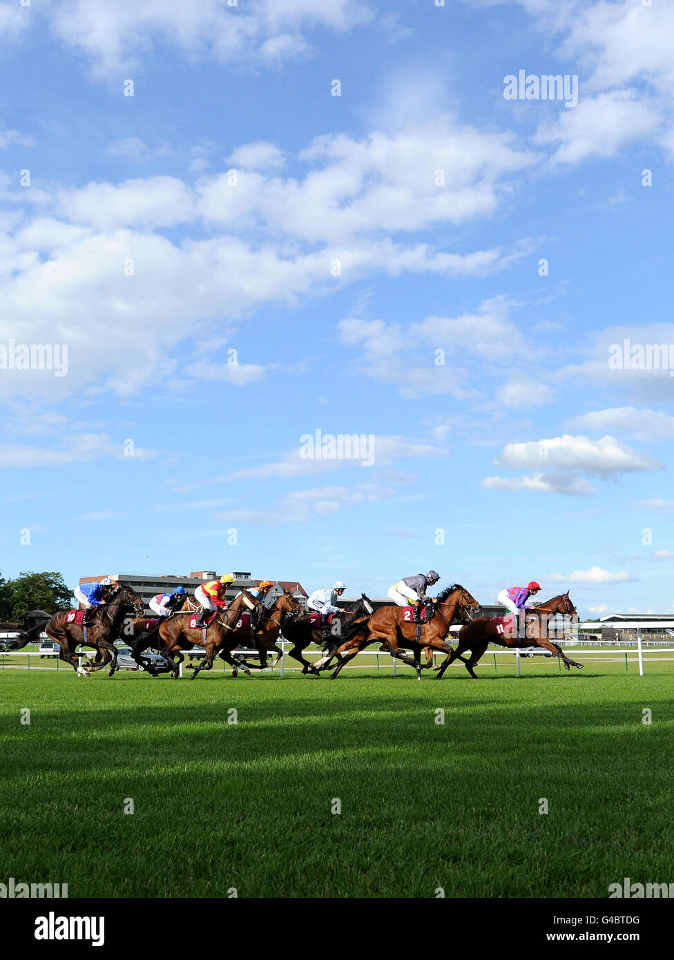 Runners Riders Race Evening Haydock Park Racecourse High Resolution ...