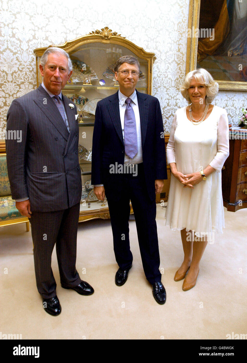 Prince of Wales meets Bill Gates Stock Photo