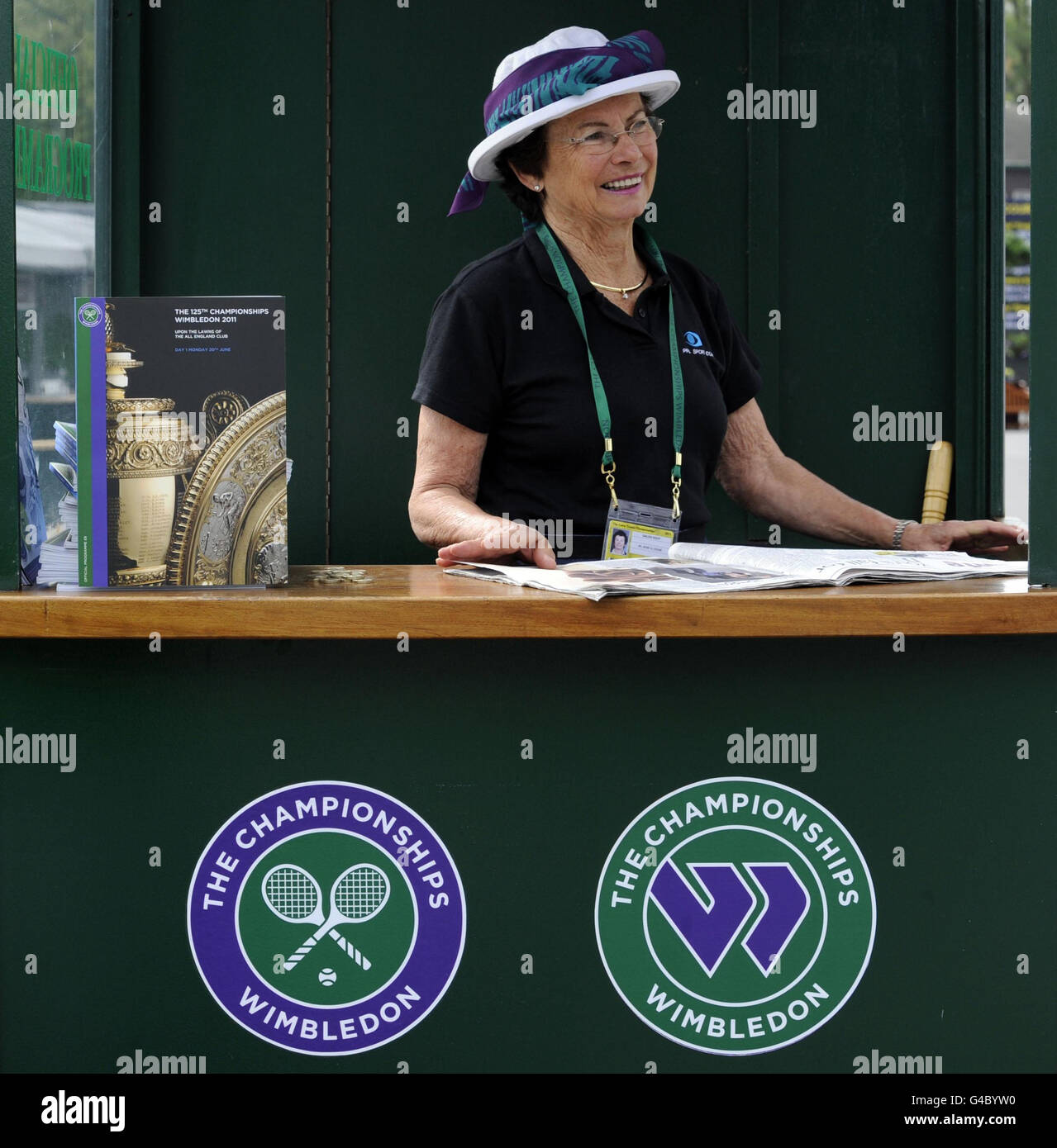 Programme Seller Tennis - 2011 Wimbledon Championships - Day One - The All England Lawn ...