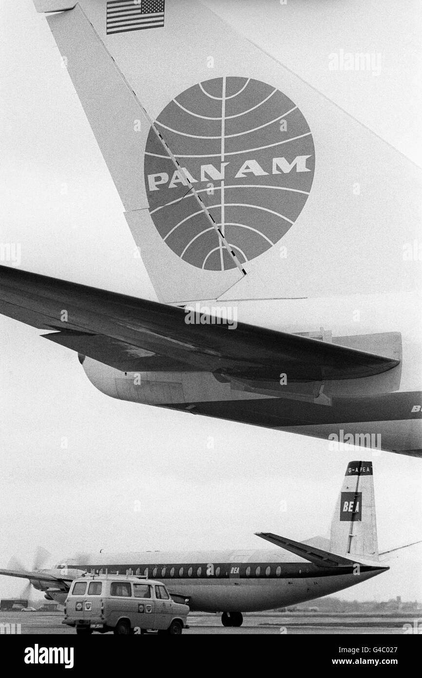 Transport - First UK Boeing 747 Flight - Heathrow Airport, London Stock Photo