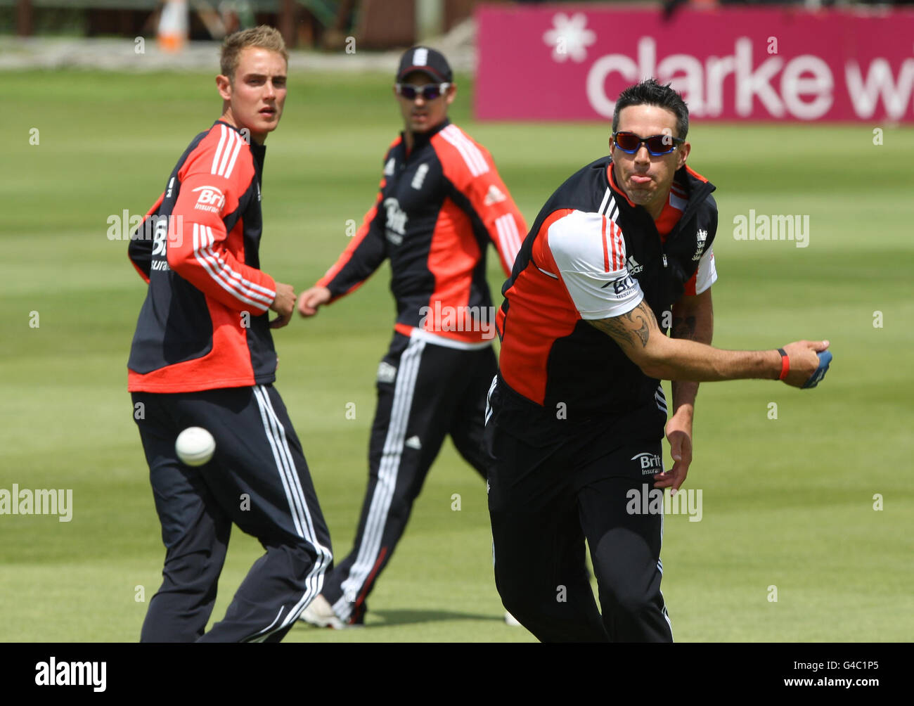 Cricket - International Twenty20 - England v Sri Lanka - England Nets Session - Day One - The County Ground Stock Photo
