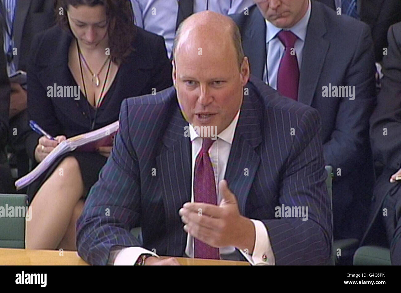 Stephen Hester, Chief Executive, Royal Bank of Scotland answers questions on the Independent Commissioning on banking in front of the Treasury Select Committee at the House of Commons, London. Stock Photo
