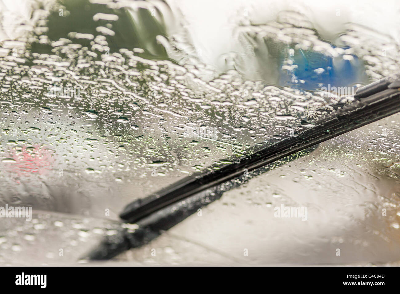 Windshield wiper rain car interior hi-res stock photography and images -  Alamy