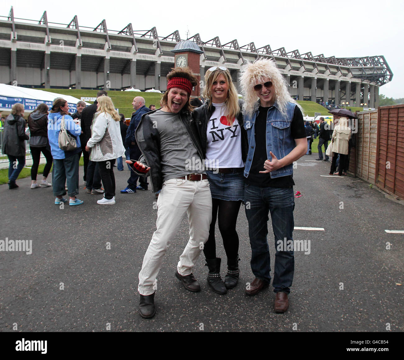 Bon jovi fans from left wim stevenston hi-res stock photography 