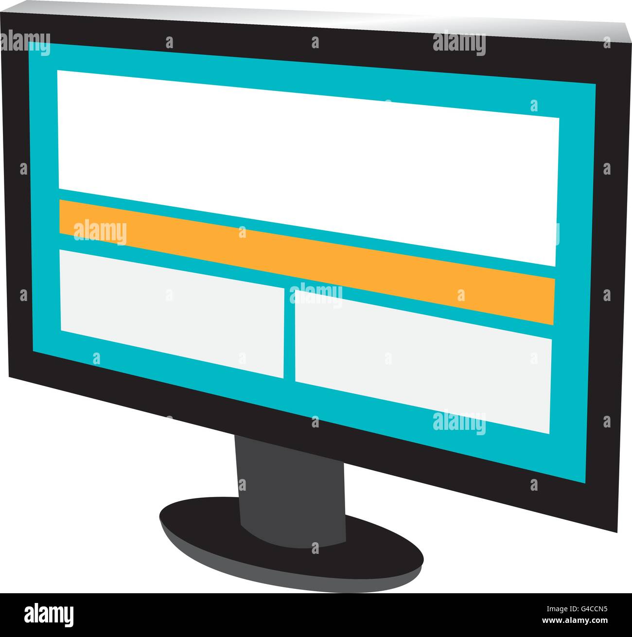 electronic device screen with stripes and squares,vector graphic Stock Vector