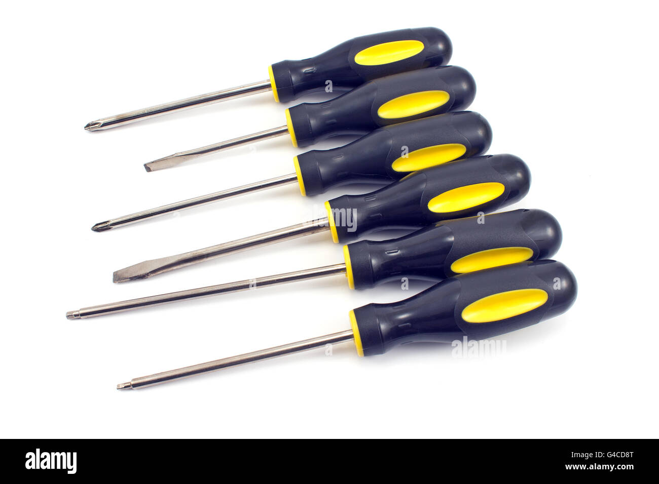 Set of screwdriver isolated on white Stock Photo