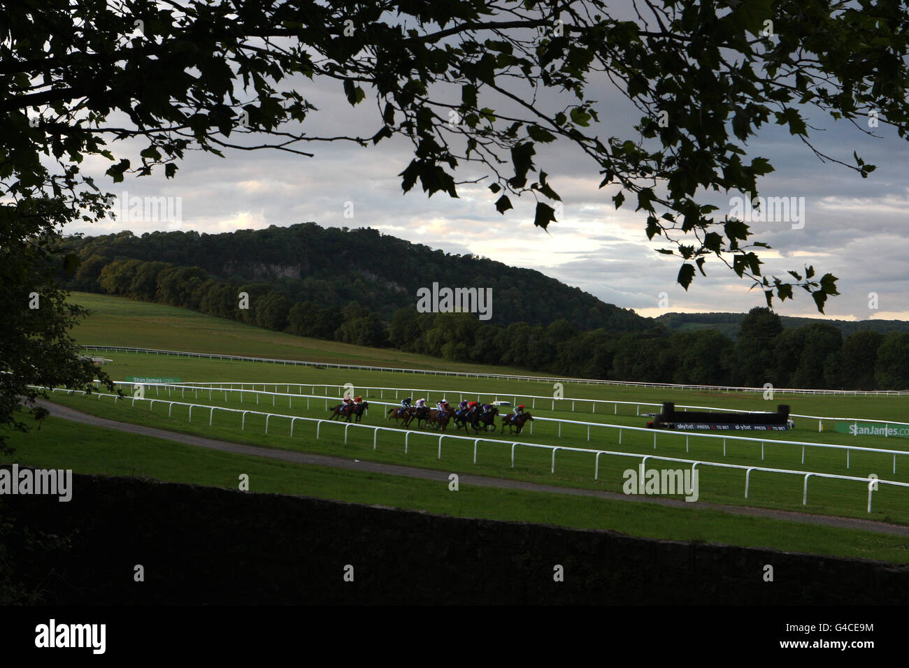 Horse racing summer race night chepstow racecourse hi-res stock ...