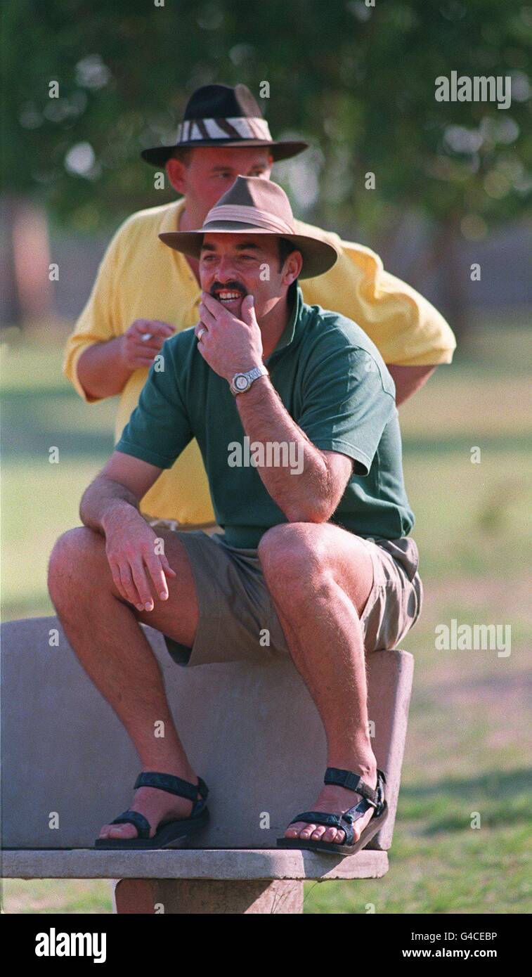 BRUCE GROBBELAAR AT THE WARDEN HILLS GOLF CLUB HARARE, ZIMBABWE. Stock Photo