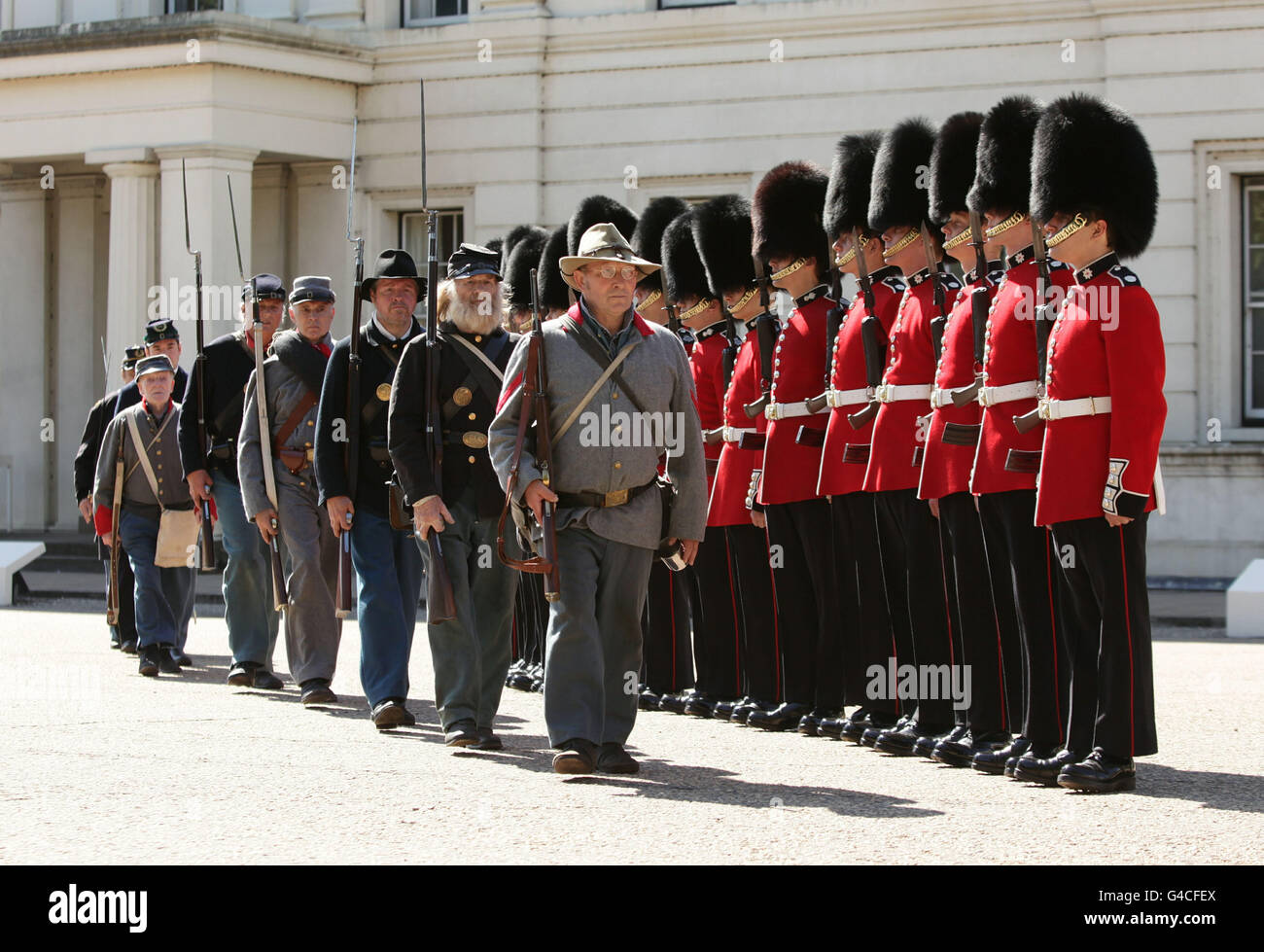 The English Civil War Society marches through Central London