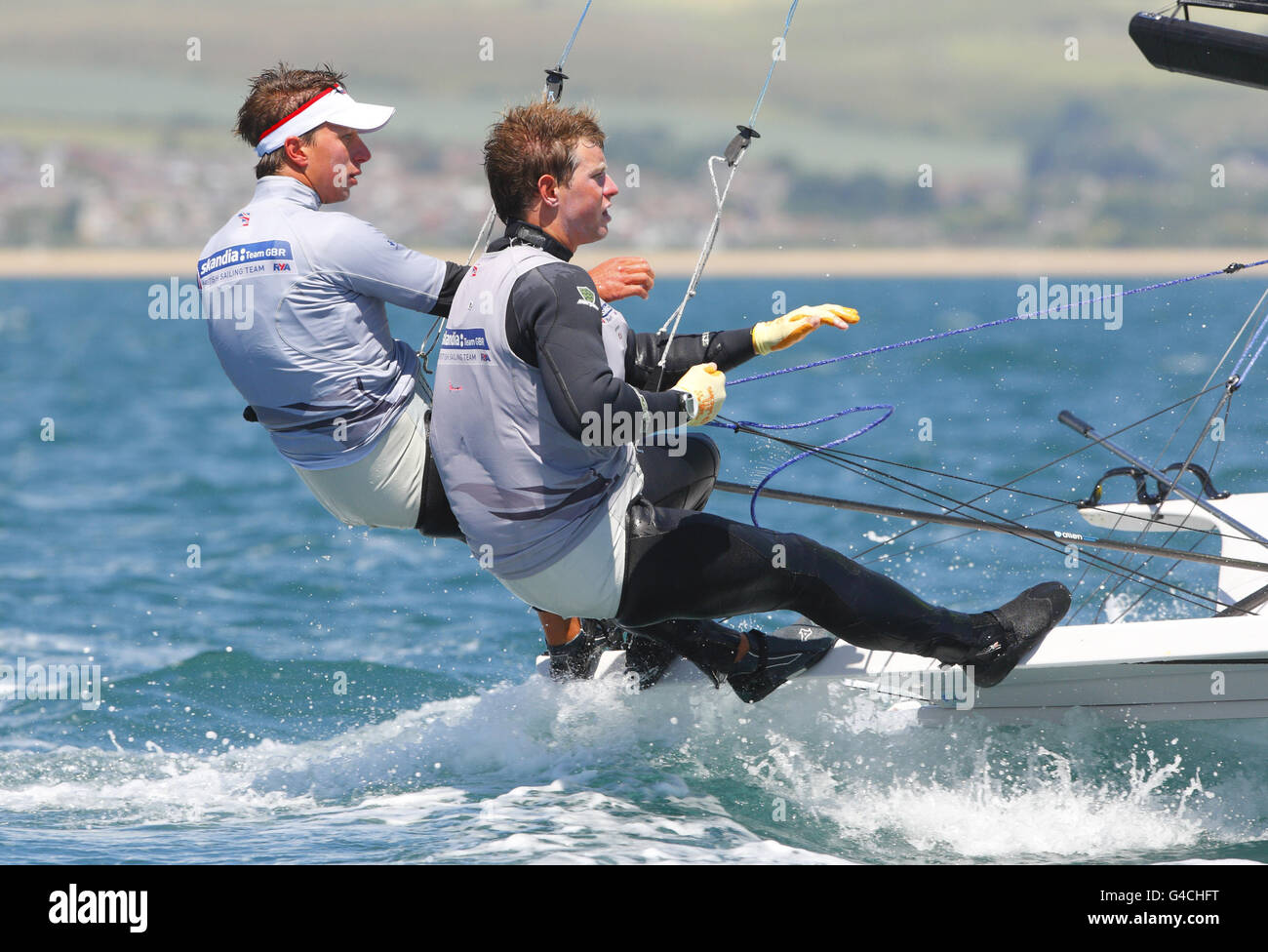 Olympic hopefuls John Pink (left) and Rick Peacock in action in the