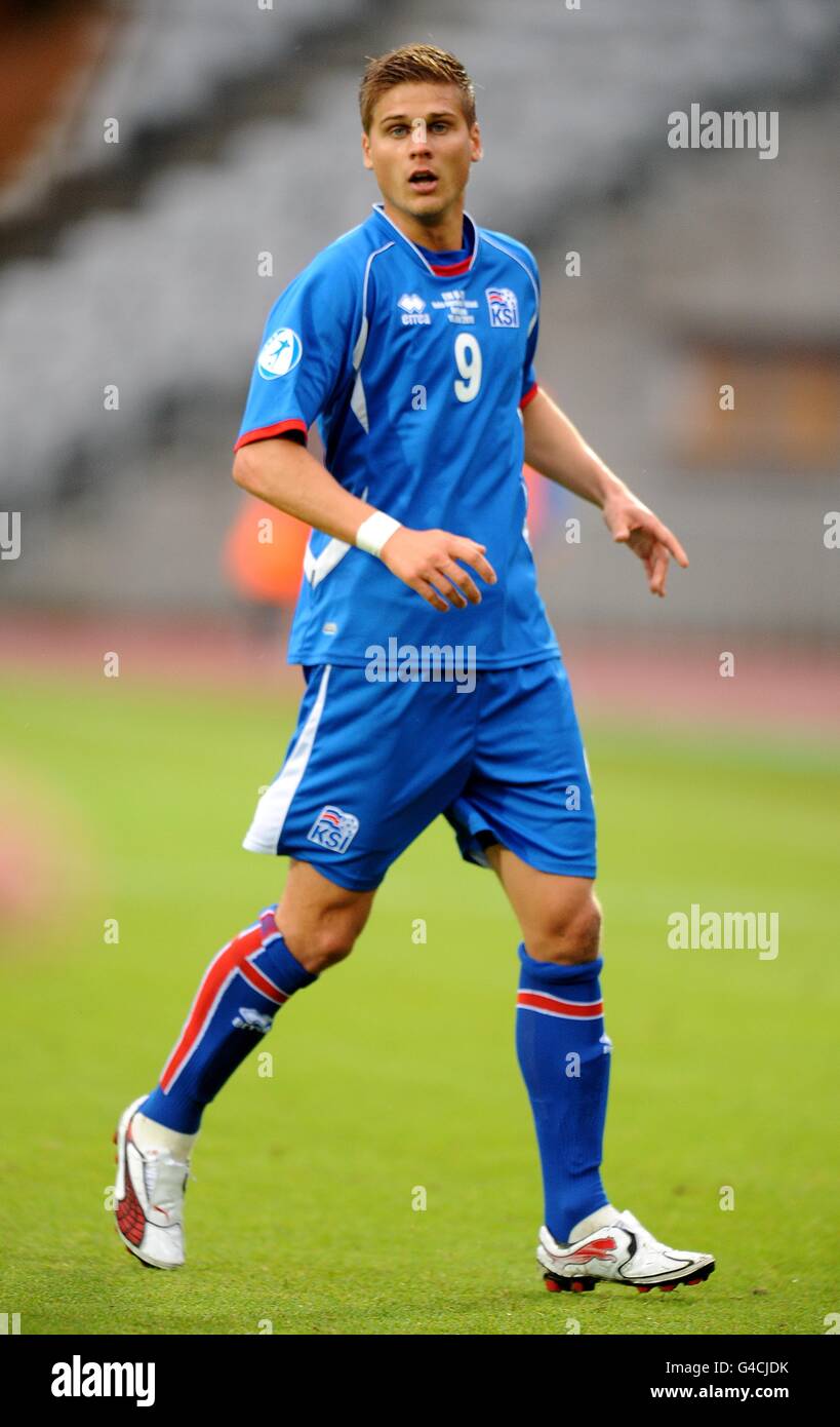 Soccer - UEFA European Under 21 Championship 2011 - Belarus v Iceland - Aarhus Stadium. Rurik Gislason, Iceland Stock Photo