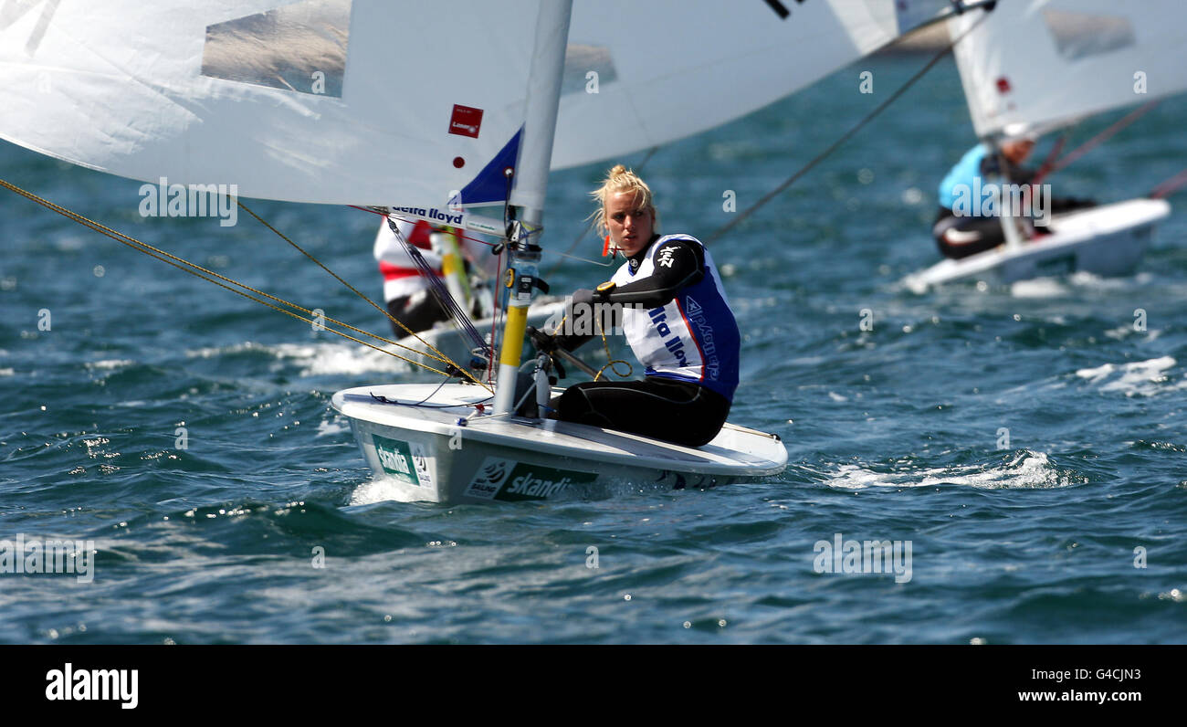 Netherlands' Laser Radial Gold medalist Marit Bouwmeester during day