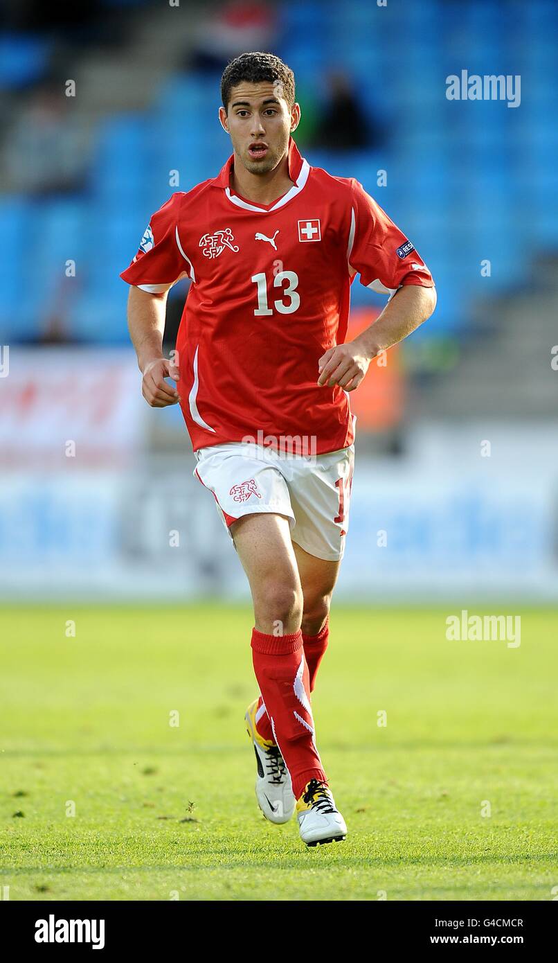 Soccer - UEFA European Under 21 Championship 2011 - Switzerland v Iceland - Aalborg Stadion. Nassim Ben Khalifa, Switzerland Stock Photo
