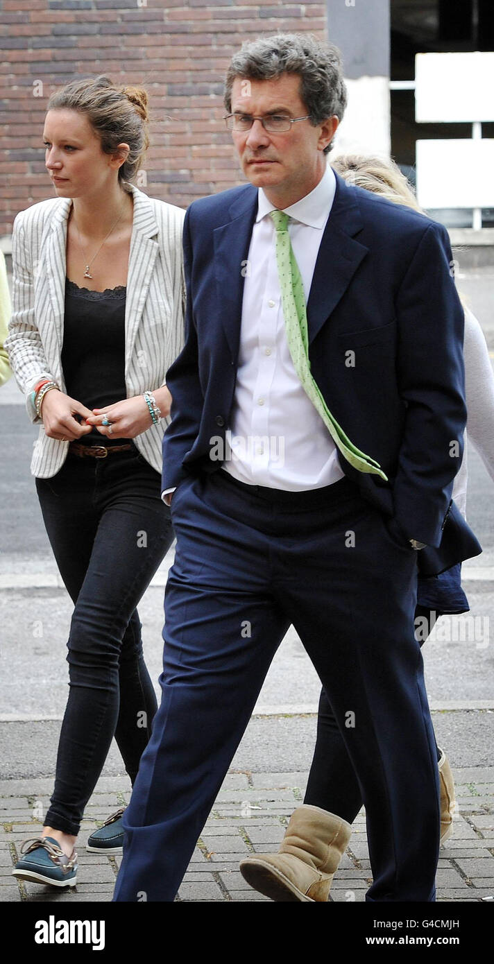 Donald McGrath, the father of Benedict McGrath arrives at Swindon Crown Court where drink-driver Alexander Bell-Irving is due to be sentenced after admitting causing the death of his friend in a crash. Stock Photo