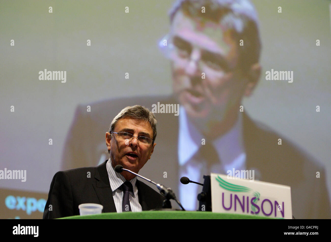 Unison General Secretary Dave Prentis, delivers his keynote speech to