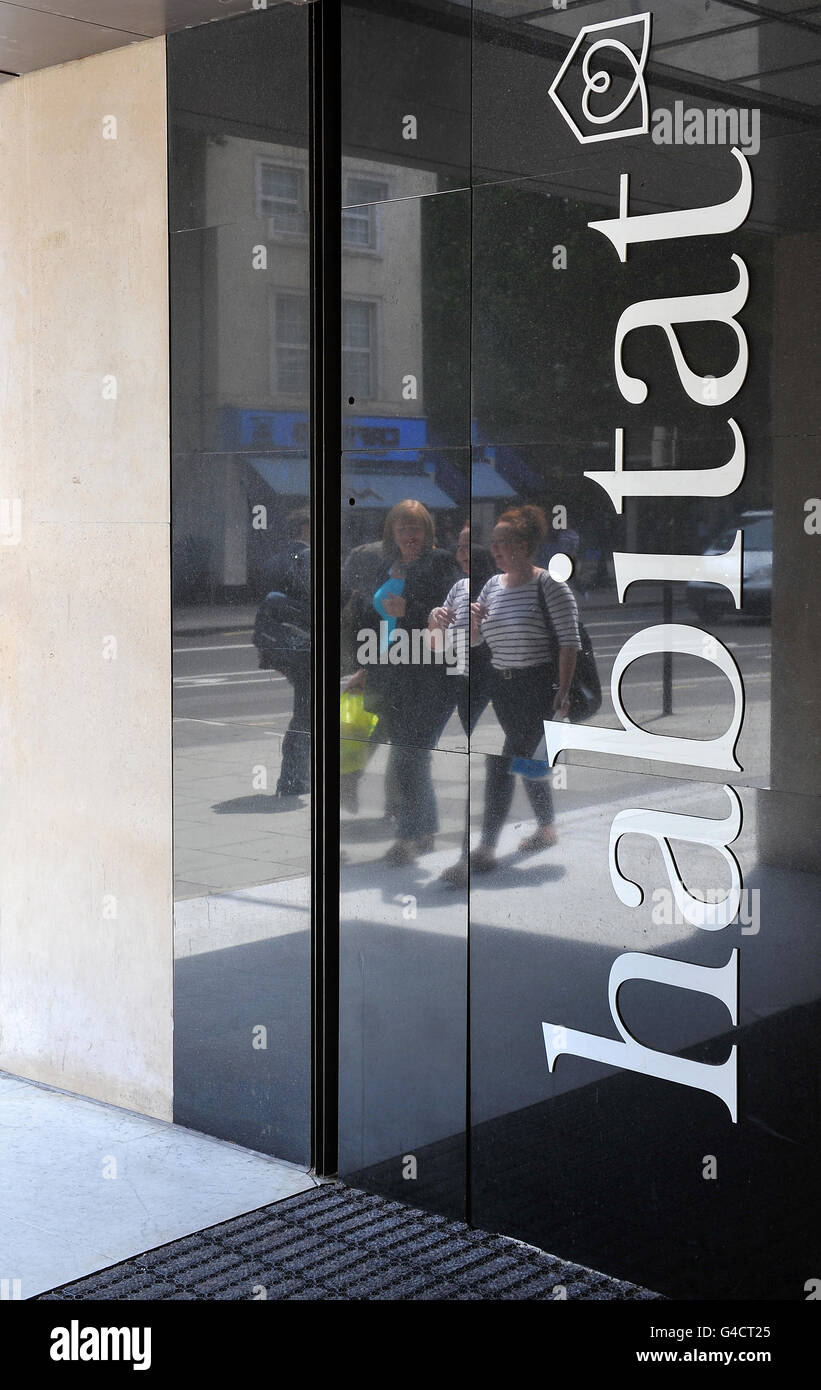 A general view of the Tottenham Court Road Habitat store in London. Stock Photo