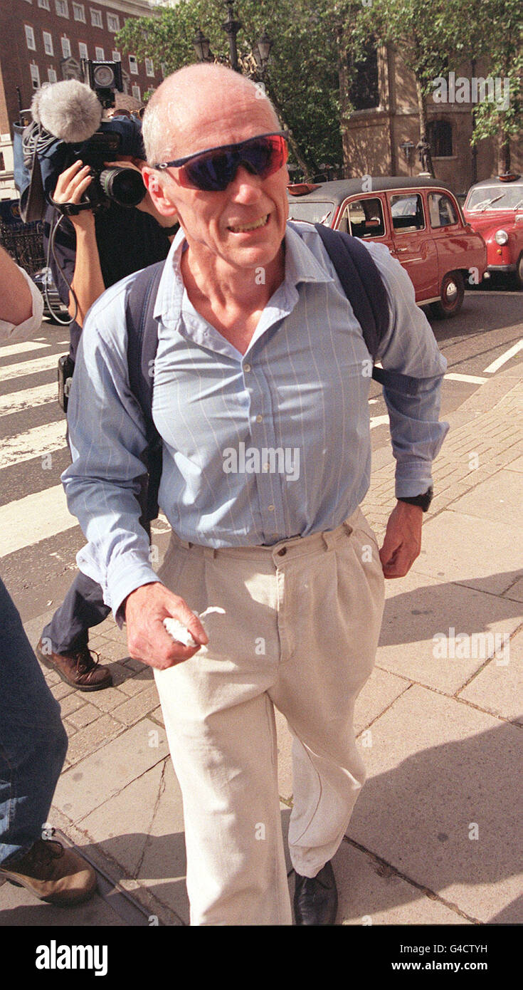 Former armed robber turned author John McVicar arrives at the High Court in London today (Friday), on the third day of a libel action brought by Olympic athlete Linford Christie over allegations that the former world champion sprinter took performance-enhancing drugs. See PA story COURTS Christie. Photo by Paul Treacy/PA Stock Photo
