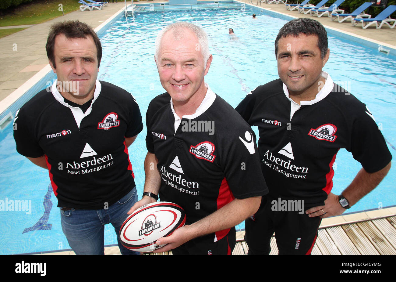 Edinburgh Rugby's new defence coach Billy McGinty (centre) pictured ...