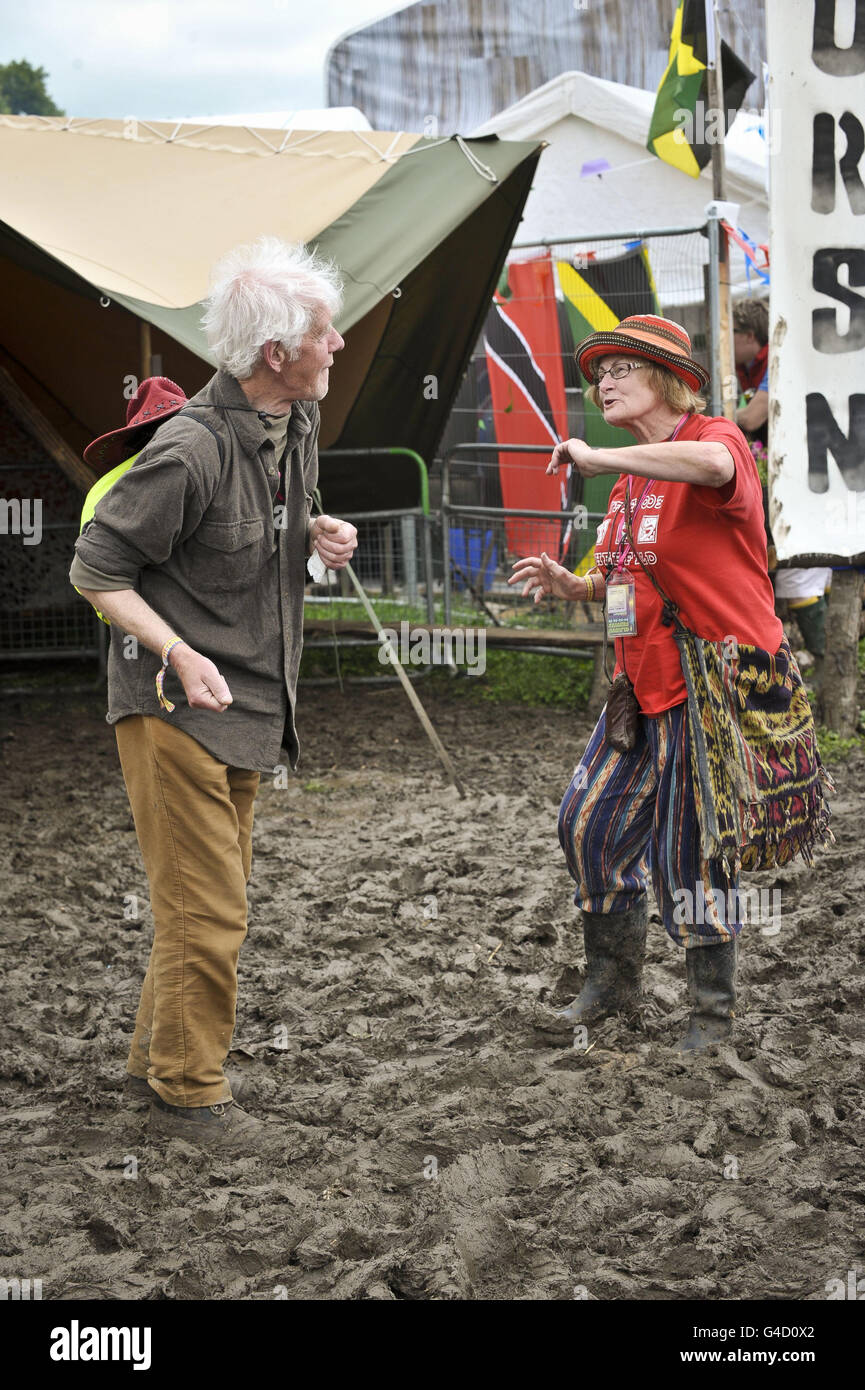 Glastonbury Festival 2011 - Saturday Stock Photo