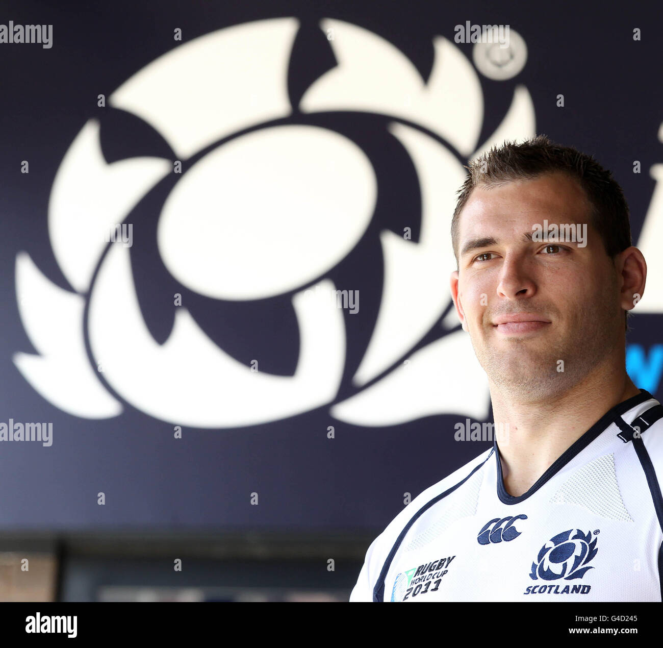 Rugby Union Scotland Kit Unveiling Murrayfield. Scotland's Sean