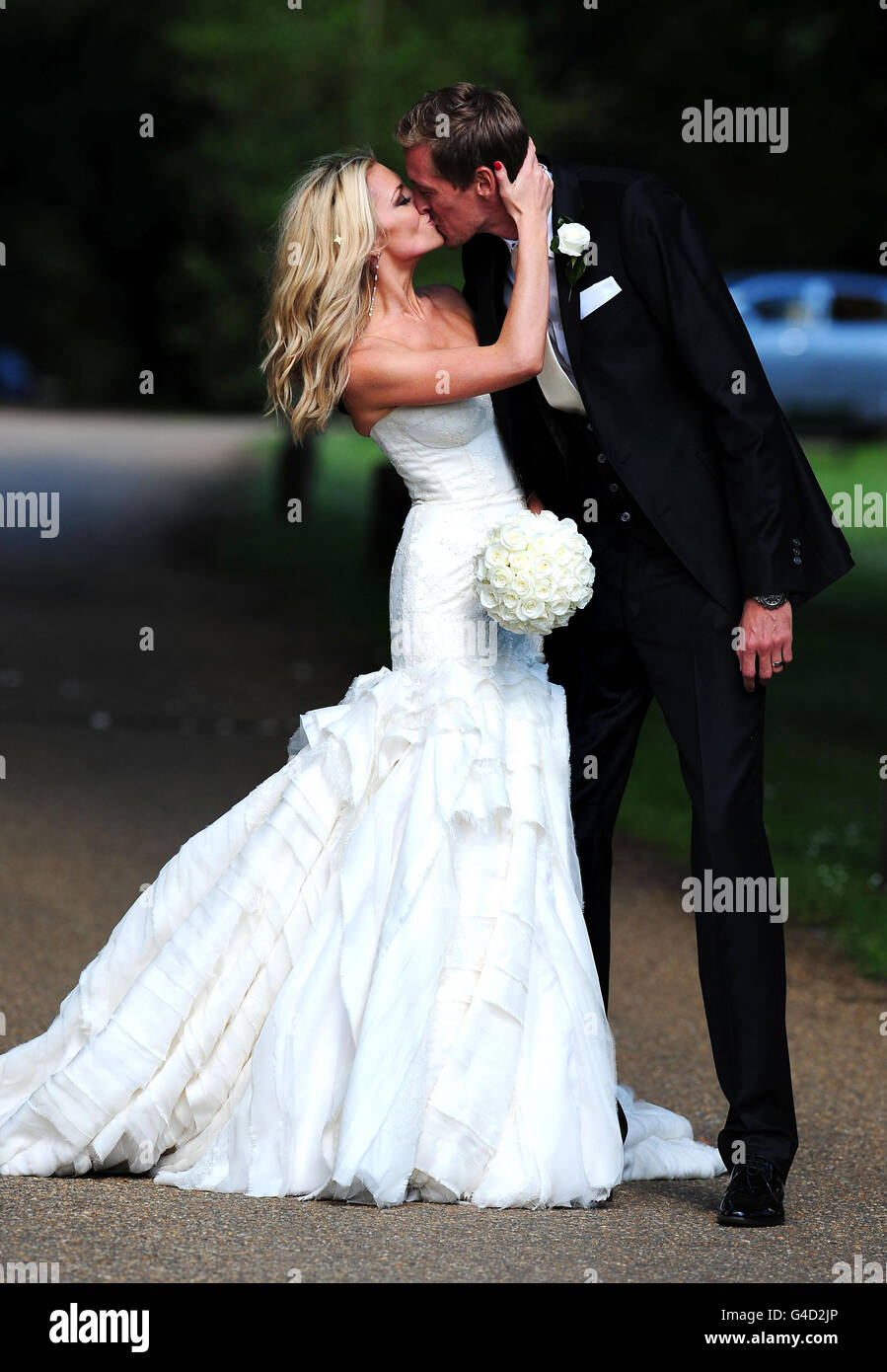 Peter Crouch and Abbey Clancy wedding Stock Photo