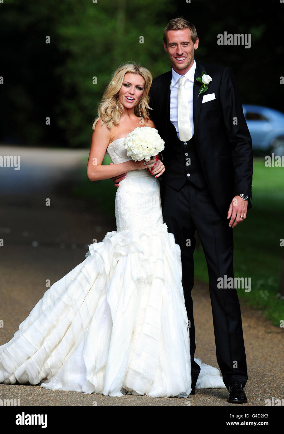 Peter Crouch and Abbey Clancy wedding Stock Photo