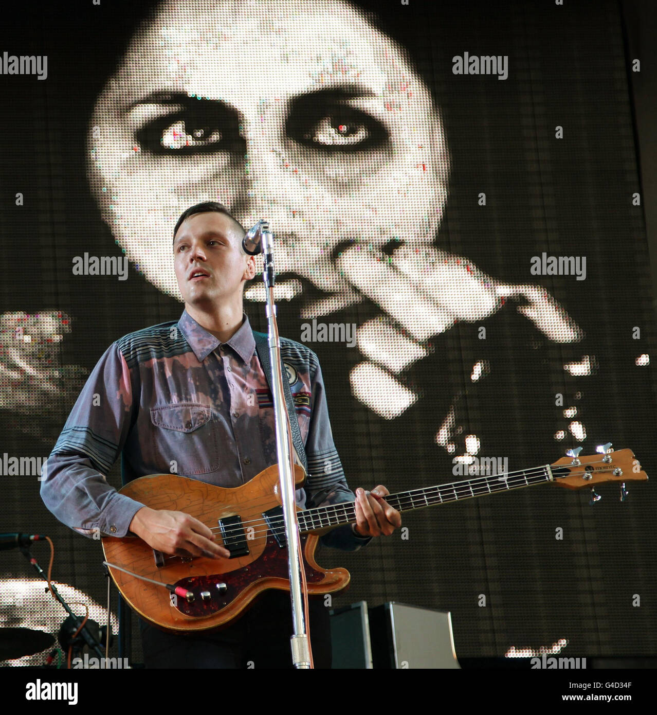 Win Butler of Arcade Fire performing at Hyde Park, in central London Stock Photo Alamy