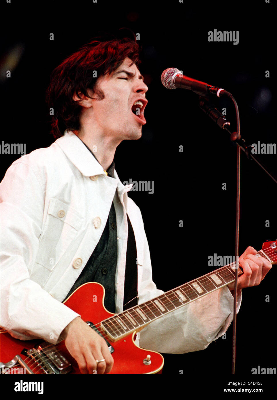 PA NEWS PHOTO 12/7/98 TOMMY SCOTT FROM THE BAND SPACE ON STAGE AT THE T IN THE PARK FESTIVAL IN EDINBURGH. Stock Photo