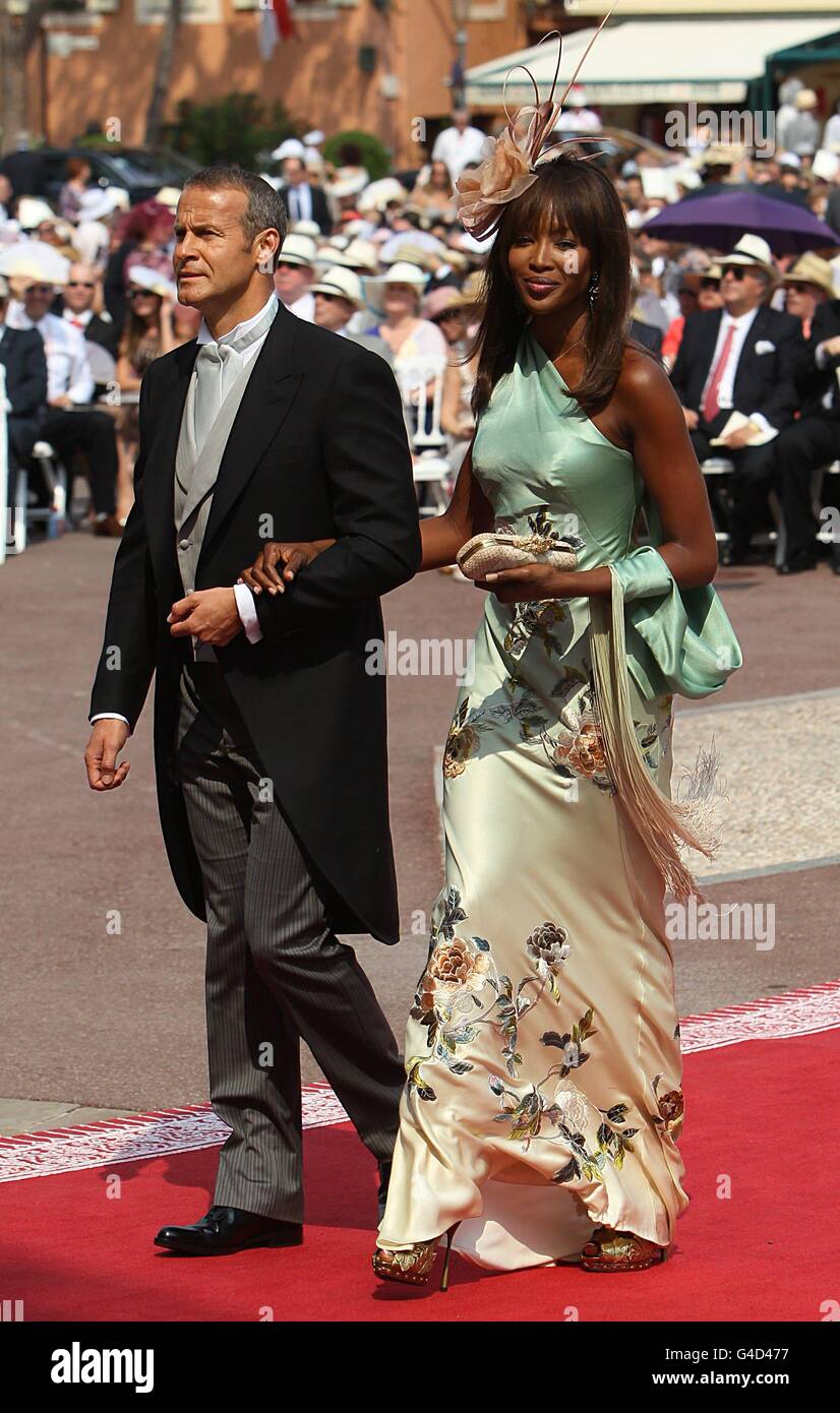 Naomi Campbell and partner Vladislav Doronin arriving for the wedding