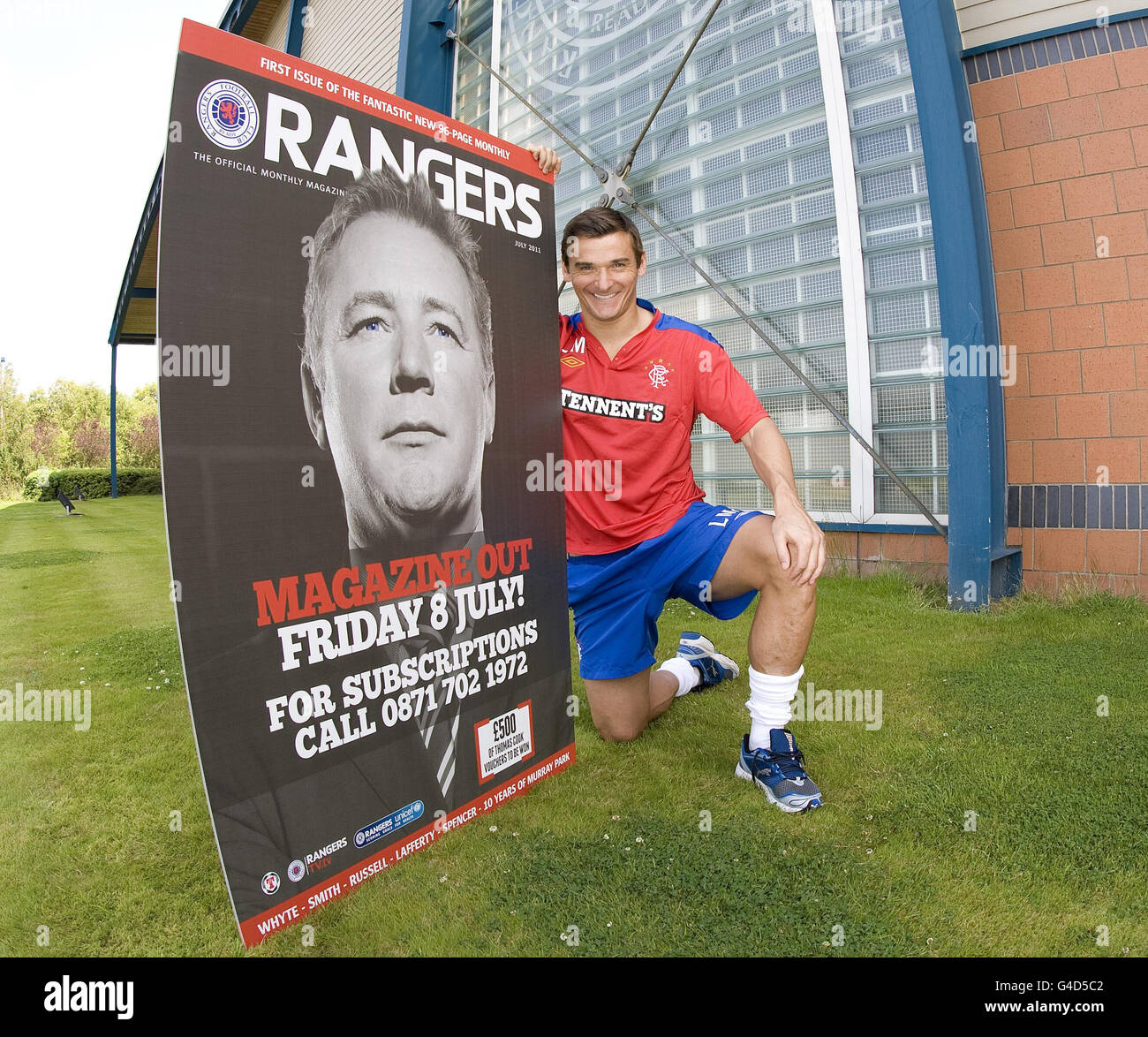 Rangers' Lee McCulloch promotes the new Rangers Monthly Magazine out on Friday. Picture date: Wednesday June 6th, 2011. Photo credit should read: Kirk O'Rourke/Rangers FC/PA. FOR MORE RANGERS PICTURES OR LICENSING OF THESE IMAGES FOR OTHER USE - PLEASE CONTACT EMPICS - 0115 844 7447 OR info@empics.com Stock Photo