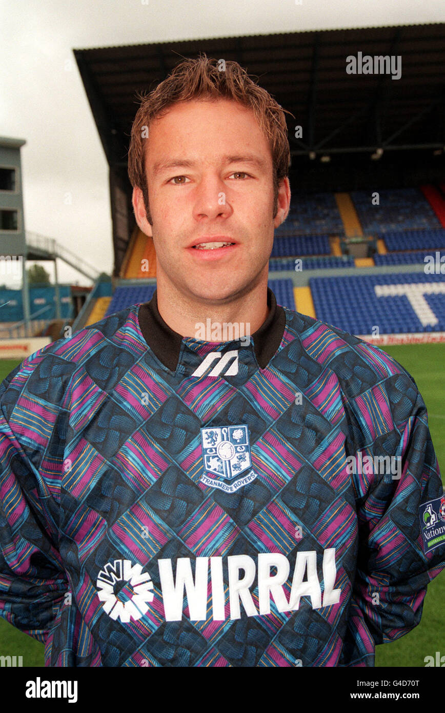 DANNY COYNE OF TRANMERE ROVERS FOOTBALL CLUB Stock Photo