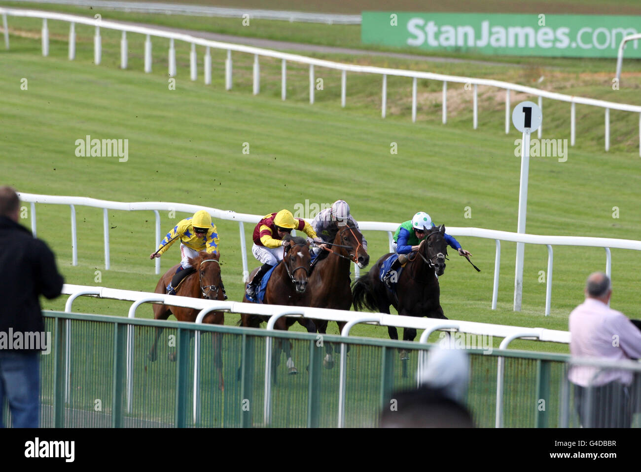 Horse racing summer race night chepstow racecourse hi-res stock ...