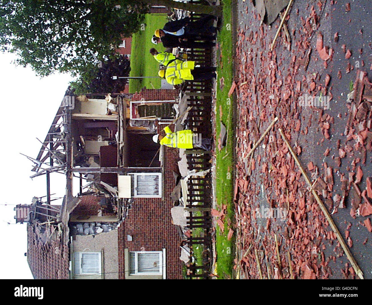 Health and Safety officers inspect the remains of a house in Bronte Old
