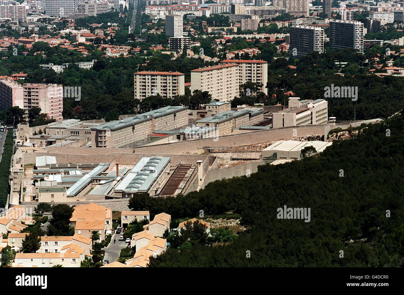 PA NEWS 17/6/98 LA BAUMETTE, IN THE SUBURBS OF MARSEILLE, A HIGH SECURITY JAIL NOTORIOUS FOR ITS TOUGH REGIME, SPARTAN CONDITIONS AND CHRONIC OVERCROWDING, WHERE ENGLAND FOOTBALL FANS WHO BROUGHT TERROR TO MARSEILLE WILL SERVE SENTENCES OF UP TO FOUR MONTHS. Stock Photo
