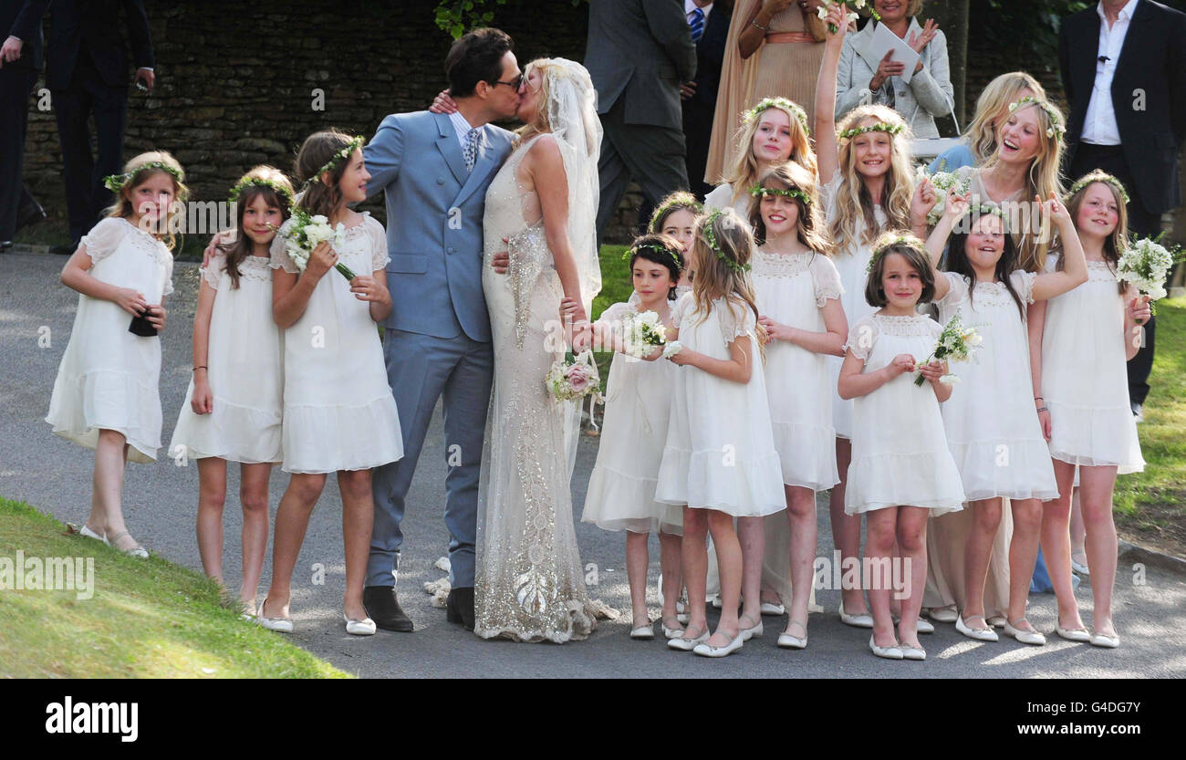 Kate Moss and Jamie Hince Wedding - Oxfordshire Stock Photo