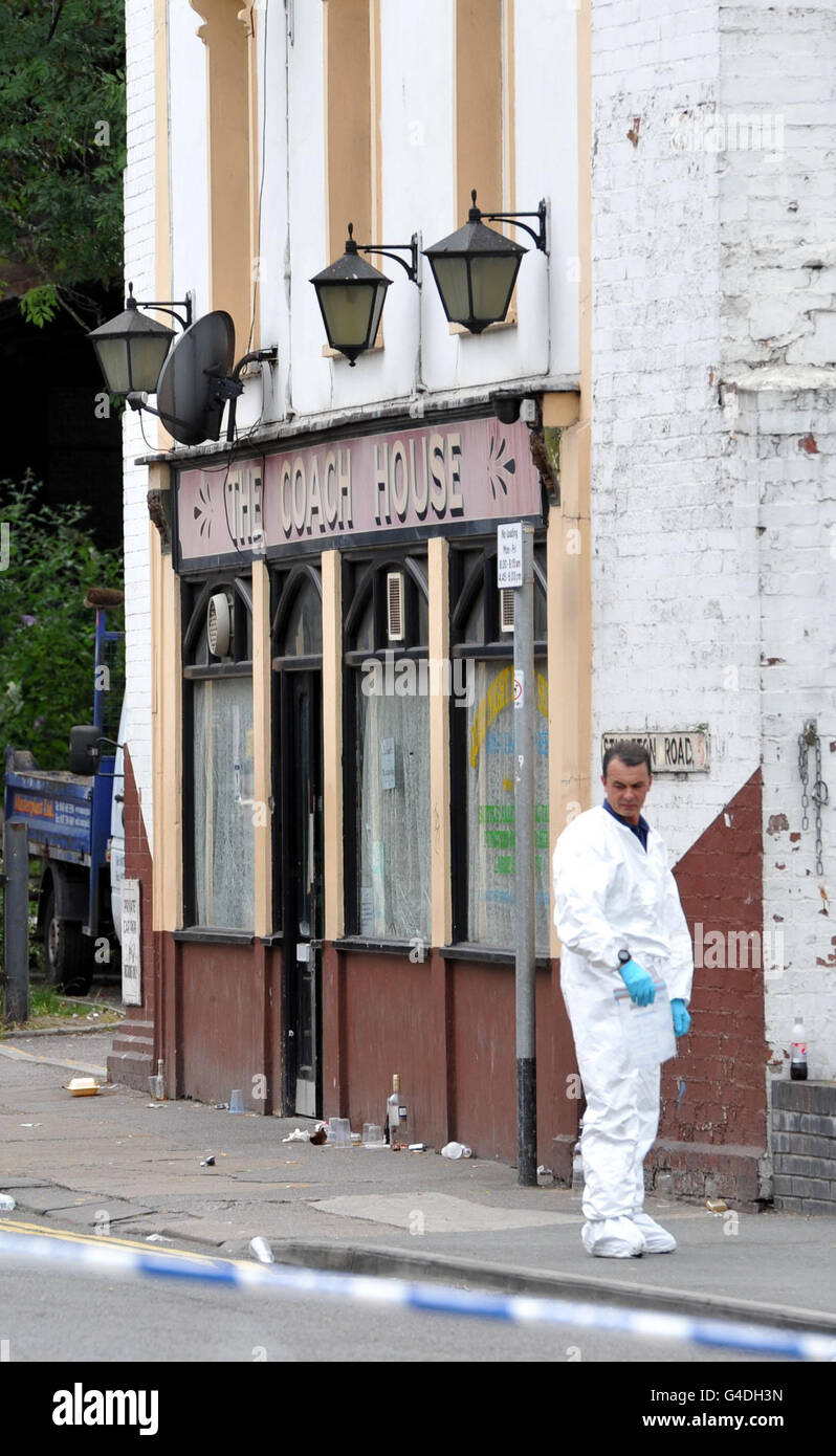 Police csi officer at the scene on stapleton road in hi-res stock ...