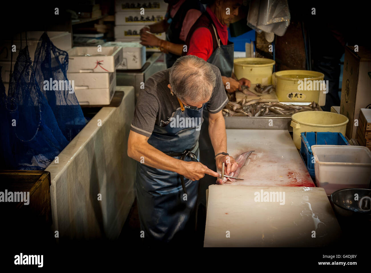 Tsukiji Fish Market in Tokyo Japan Stock Photo - Alamy