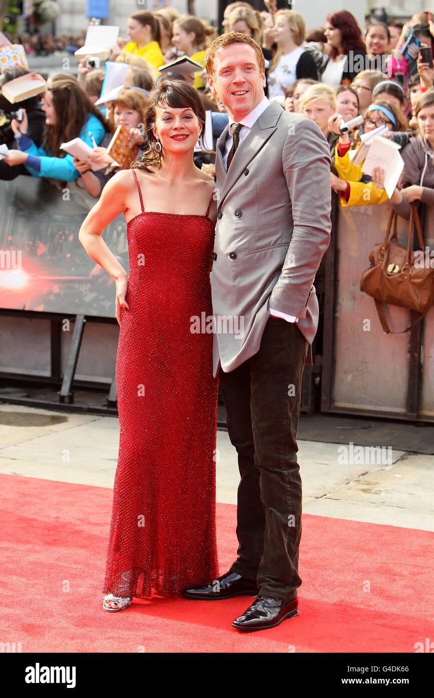 Helen McCrory and Damian Lewis arriving for the world premiere of Harry Potter And The Deathly Hallows: Part 2. Stock Photo