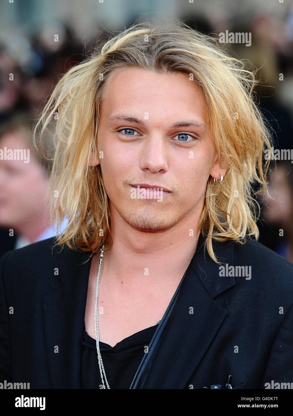 Jamie Campbell-Bower arriving for the world premiere of Harry Potter And The Deathly Hallows: Part 2. Stock Photo