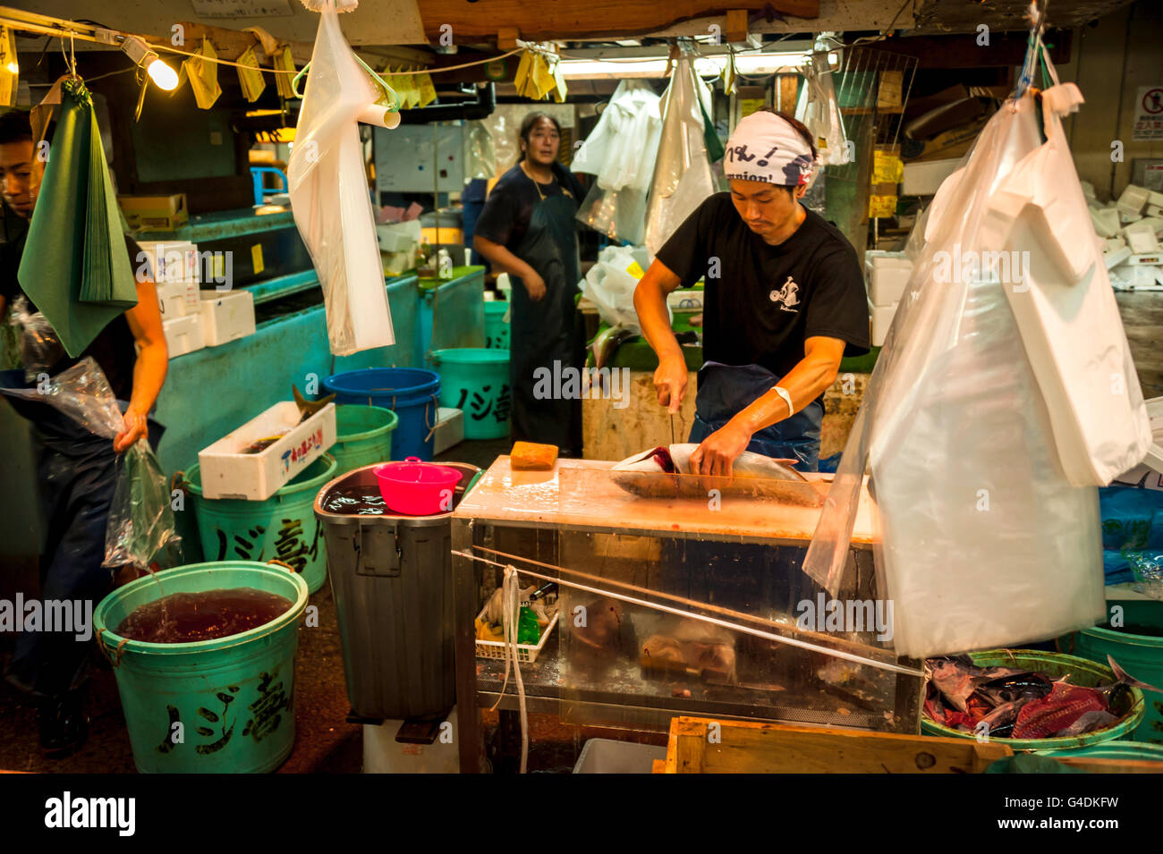 Tsukiji Fish Market in Tokyo Japan Stock Photo - Alamy