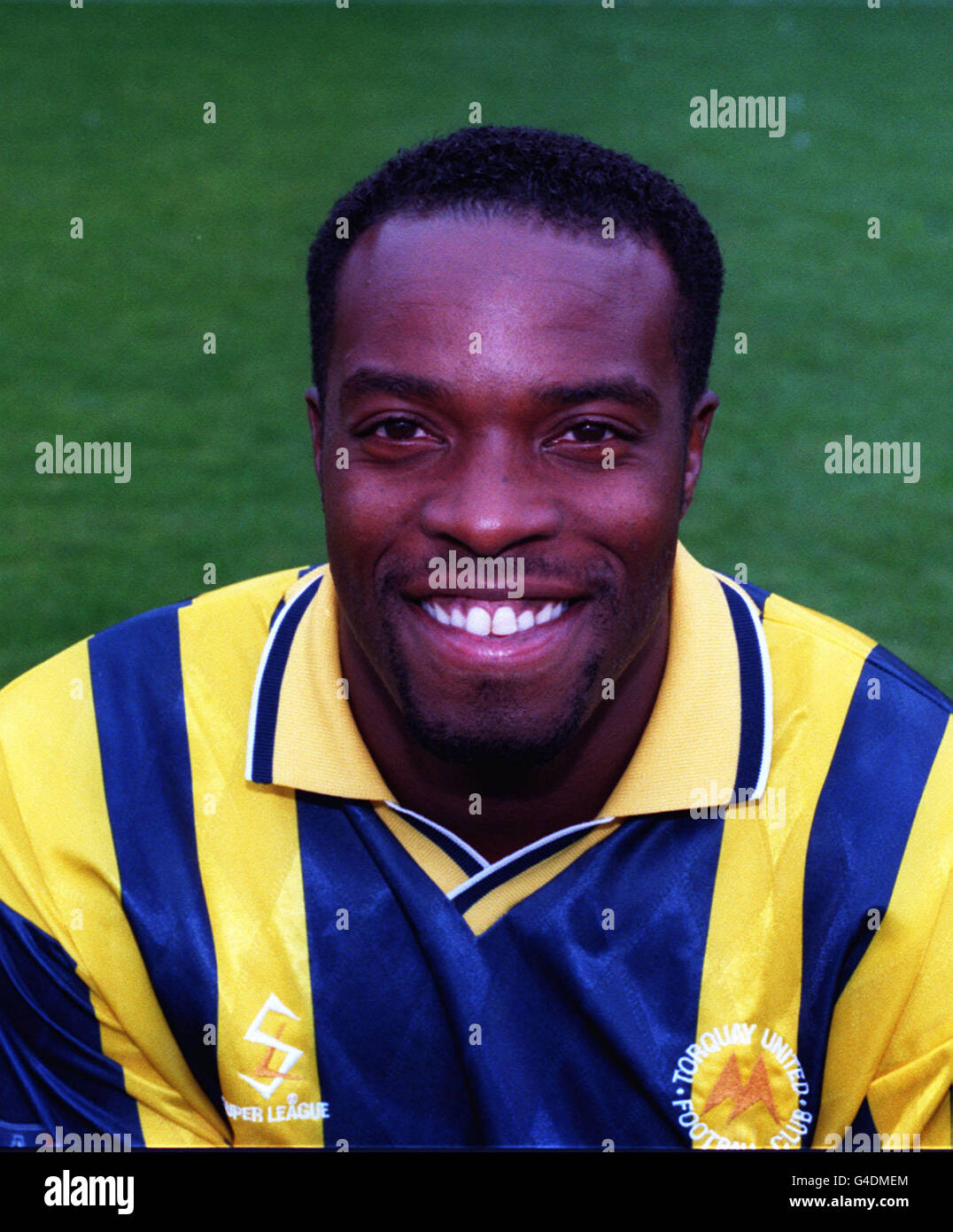 ANDY MCFARLANE OF TORQUAY UNITED FOOTBALL CLUB. Stock Photo