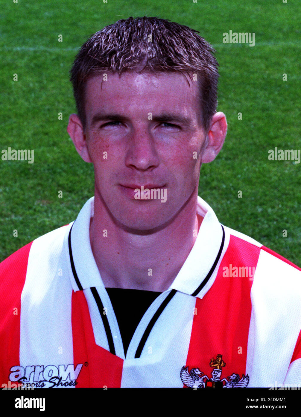 EXETER CITY FC. SHAUN GAYLE OF EXETER CITY FOOTBALL CLUB. Stock Photo