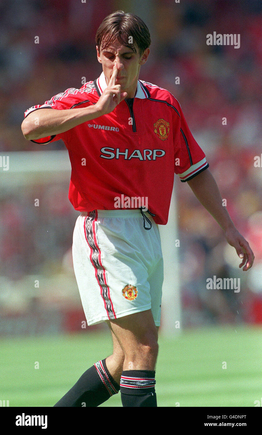 Gary neville manchester united football hi-res stock photography