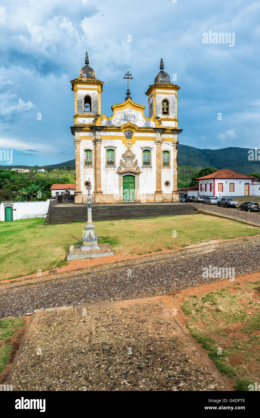 Baroque Church of Sao Francisco de Assis, Praça Minas Gerais, Mariana, Minas Gerais, Brazil Stock Photo