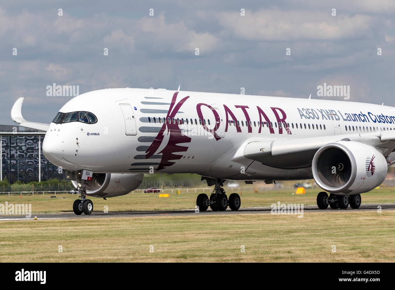 Airbus A350 941 Commercial Aircraft Displaying At The Farnborough Stock Photo Alamy